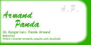 armand panda business card